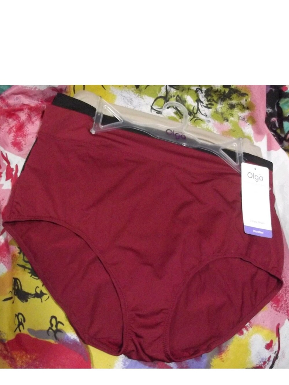 Olga Full Coverage High Waist Brief Panties XL Three-pack 🆕